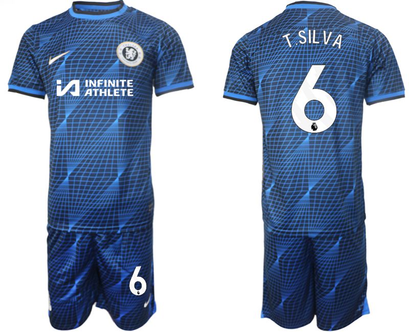 Men 2023-2024 Club Chelsea away blue 6 Soccer Jersey